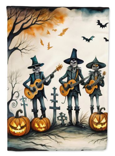 Mariachi Skeleton Band Spooky Halloween House Flag Large Porch Sleeve Pole Decorative Outside Yard Banner Artwork Wall Hanging, Polyester, House Size