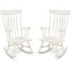 Rocking Chair with Solid Wooden Frame for Garden and Patio