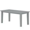 Black Rattan Outdoor Coffee Table with Slatted Top