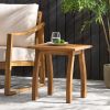 Selma Outdoor End Table – Gray Acacia Wood Patio Accent Table