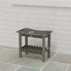 HDPE Shower Bench with Two-Tier Storage – Indoor & Outdoor Seating