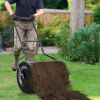 Heavy Duty Peat Moss Spreader with U-Shape Handle – 24" Compost Roller