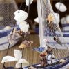 Boat Shaped Decorative Craft Accent – Nautical Tabletop Ornament