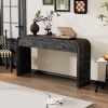 Retro Curved Console Table with 2 Drawers – Distressed Finish