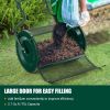 Heavy Duty Peat Moss Spreader with U-Shape Handle – 24" Compost Roller