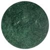 Round Green Side Table Natural Stone with Brass Legs