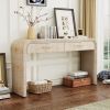 Retro Curved Console Table with 2 Drawers – Distressed Finish