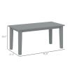 Black Rattan Outdoor Coffee Table with Slatted Top