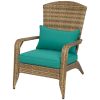 Outdoor Rattan Fire Pit Chair – Wicker Patio Chair with Cushion