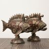NORTHEUINS Retro Steampunk Black Whale Resin Figurine