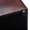 16 Inch Ottoman Pouffe Storage Box with PU Leather Cushion