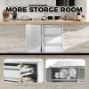 Outdoor Kitchen Drawer Combo – 304 Stainless Steel BBQ Triple Drawer & Trash Drawer for BBQ Island