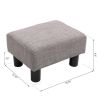 Beige Linen Foot Rest – Multi-Functional Ottoman Stool