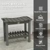 HDPE Shower Bench with Two-Tier Storage – Indoor & Outdoor Seating