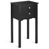 Vintage Side End Table with 2 Storage Drawers – MDF