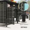 Rattan Outdoor Storage Cabinet with Shelf – Poolside Organizer