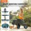 VEVOR Rolling Garden Cart Work Seat with Wheels – 360° Swivel Gardening Stool