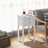 Vintage Side End Table with 2 Storage Drawers – MDF