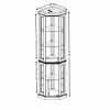 Lighted Corner Glass Curio Cabinet with Adjustable Shelves