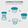 Boho Blue Outdoor Coffee Table – Geometric Steel Side Table