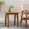 Selma Outdoor End Table – Gray Acacia Wood Patio Accent Table