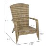 Outdoor Rattan Fire Pit Chair – Wicker Patio Chair with Cushion