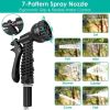 Garden Watering Kit with Metal Hose and 7-Pattern Nozzle