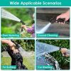 Garden Watering Kit with Metal Hose and 7-Pattern Nozzle