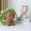 Women Face Statue Flower Pot Planter Vase – Indoor Outdoor Garden Decor