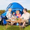 Folding Camping Table Picnic Table with Storage Bag and Waterproof Desktop