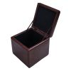 16 Inch Ottoman Pouffe Storage Box with PU Leather Cushion